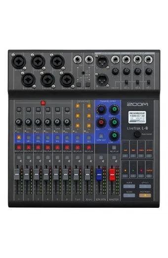 Mesa de Som Zoom Livetrak L-8 de 8 Canais - Preto